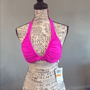 BECCA Hot Pink Halter Swim Top